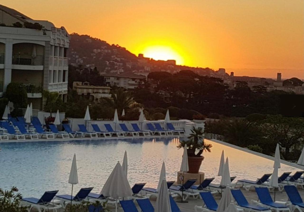 Exceptionnel Sur Cannes Vue Mer Piscine 외부 사진